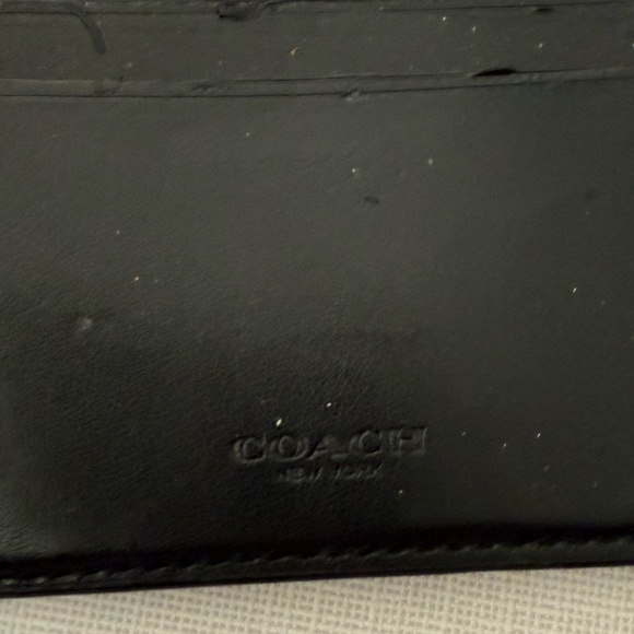 Coach Wallet Slim Billfold in Signature Charcoal Black - Picture 8 of 10